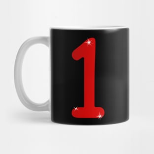 Numeral 1, one, 1 year, anniversary, date, birthday, anniversary, number 1, number Mug